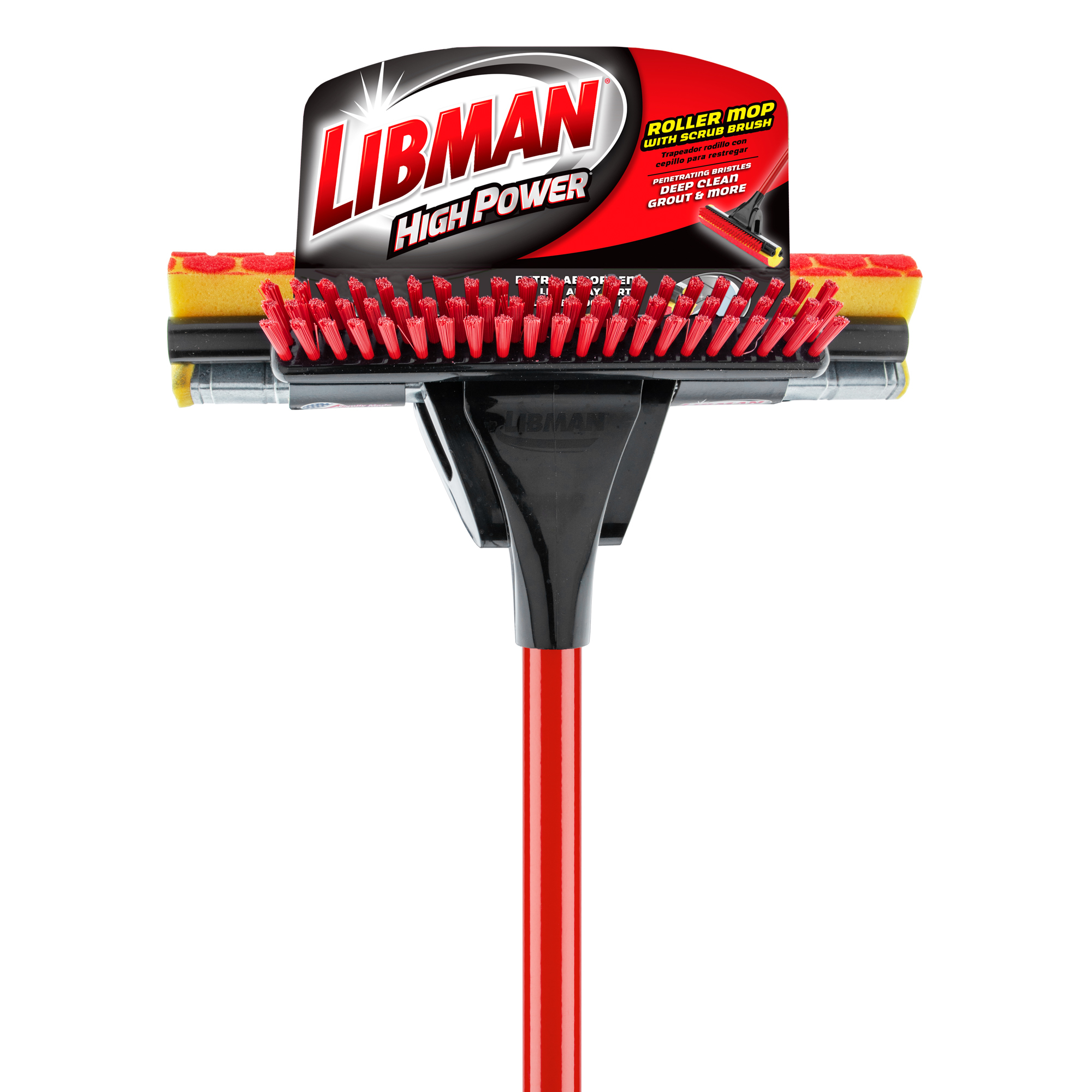 Libman 12in Big Roller Mop, 4-Pack Case, Model# 955